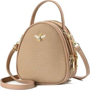 Women Khaki Imported Faux Leather Stylish Small Crossbody Messenger Bags